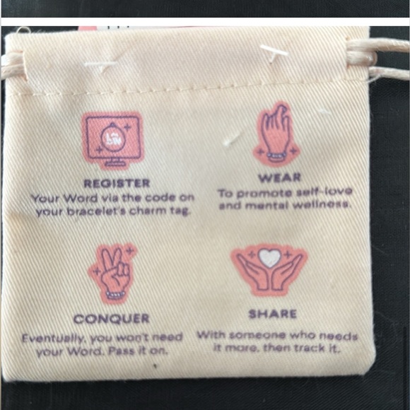 Little Words Project “Strength” Stretch Bracelet size Small/Medium Light Silver - Picture 5 of 6